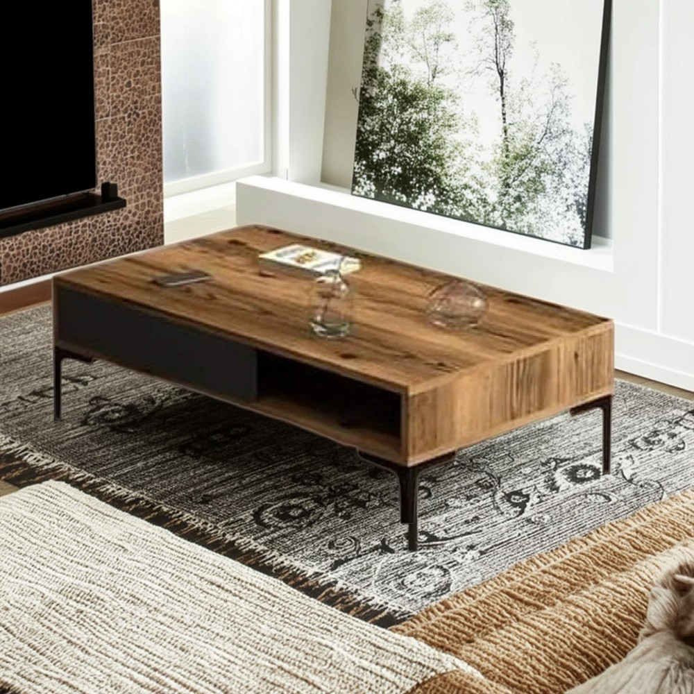 ترابيزة قهوة خشب ام دي اف، 100*50*40 سم