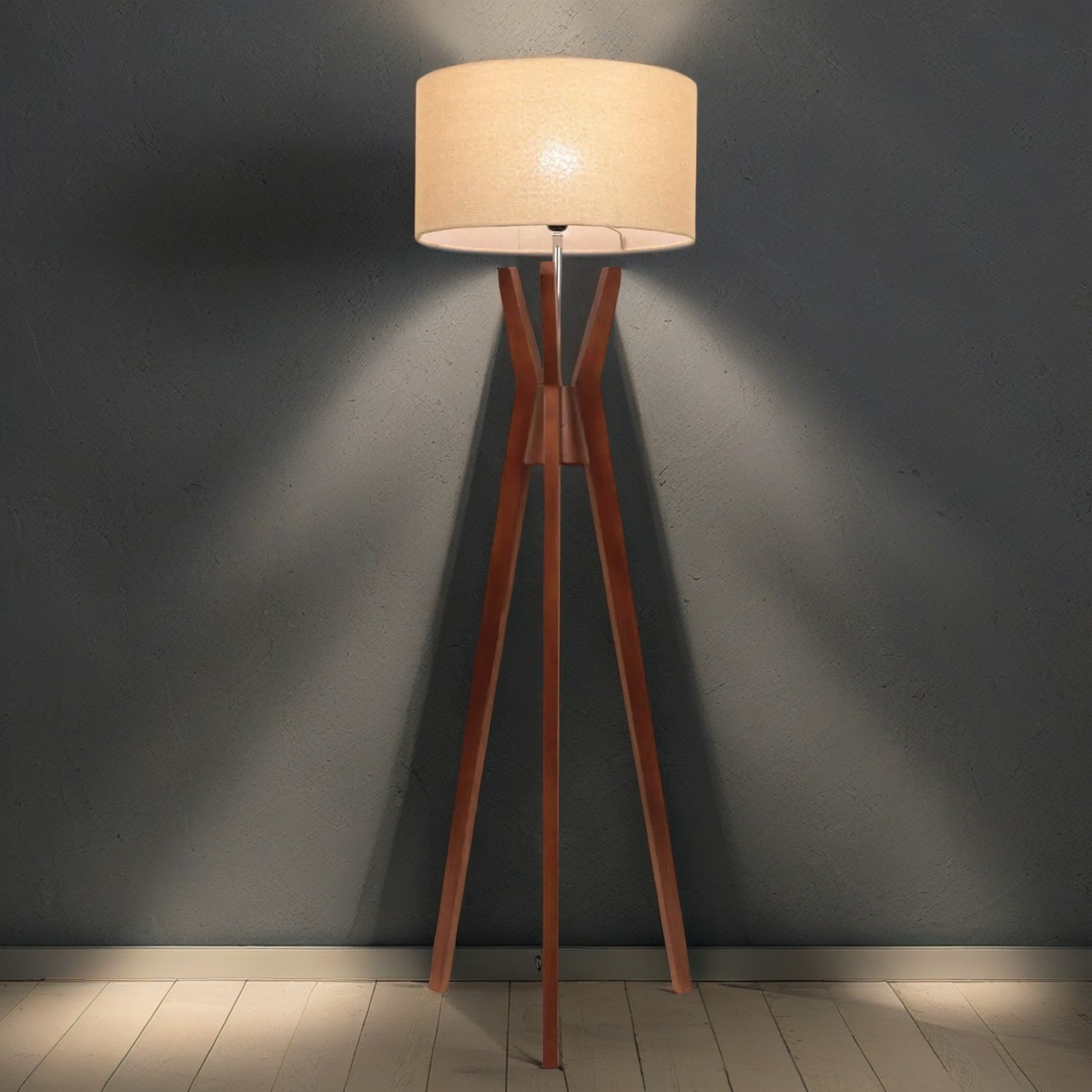 أباجورة أرضية خشب زان، 40*150 سم