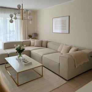 ركنة و 2 بف خشب زان، 295*265*85*75 سم