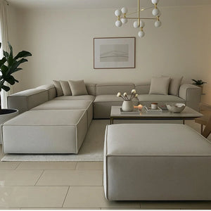 ركنة و 2 بف خشب زان، 295*265*85*75 سم