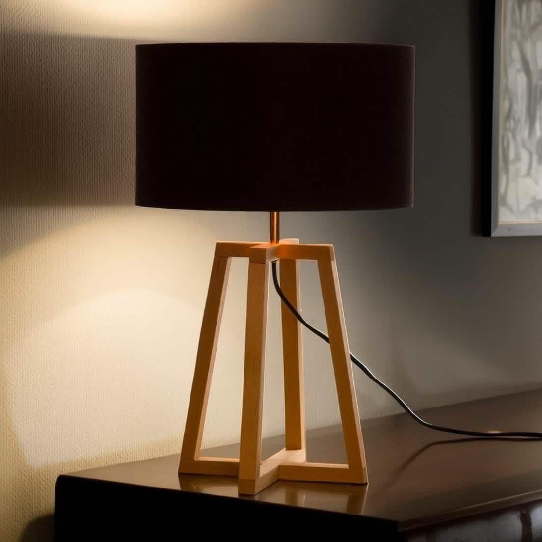 أباجورة خشب، 28*45 سم