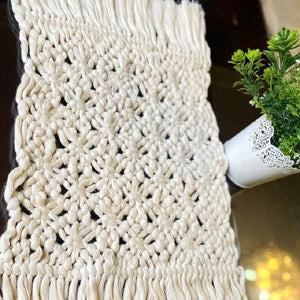 كوستر خيوط مكرمية، 25×40 سم - صورة 2