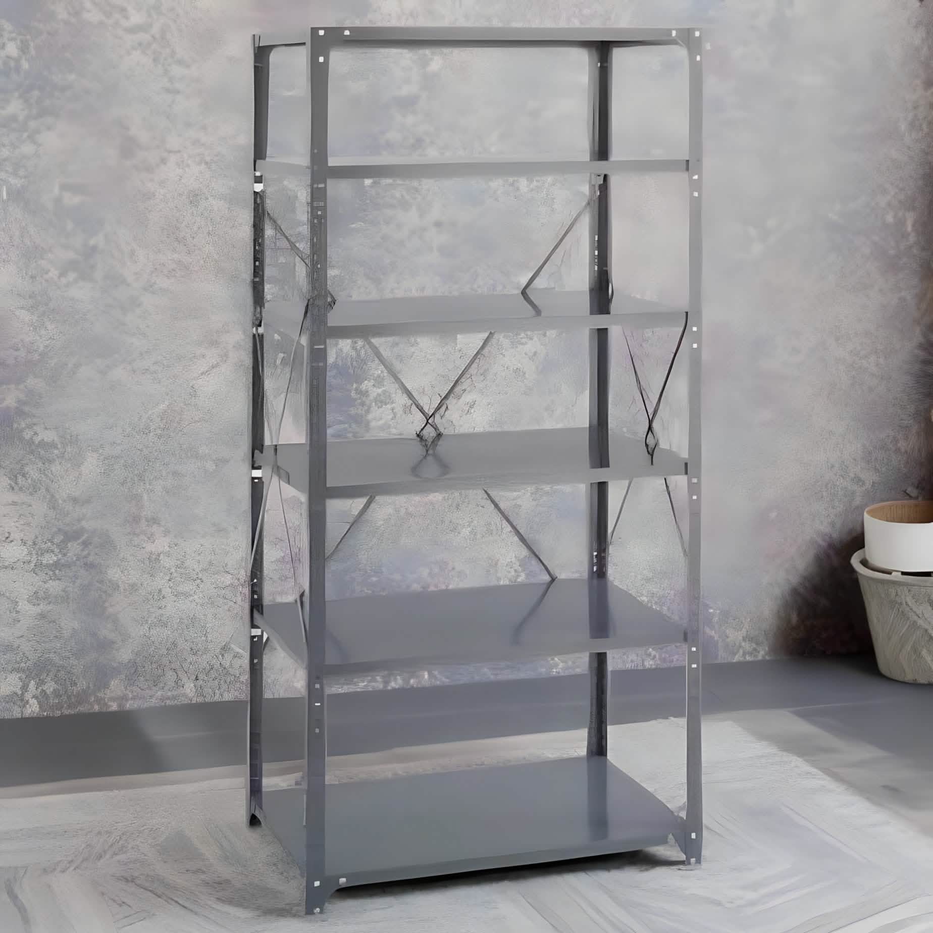 وحدة أرفف معدنية، 90*40*200 سم