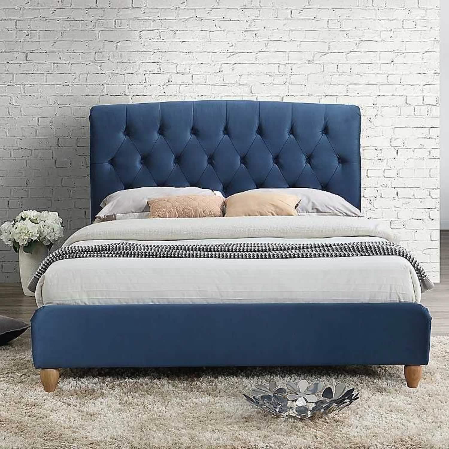 سرير كينج خشب ام دي اف و زان، 160*200*120 سم