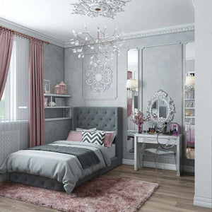 سرير فردي خشب ام دي اف و زان، 120*200*120 سم