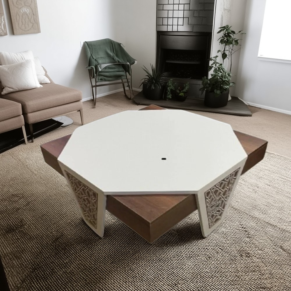 ترابيزة قهوة خشب ام دي اف، 95*95*40 سم