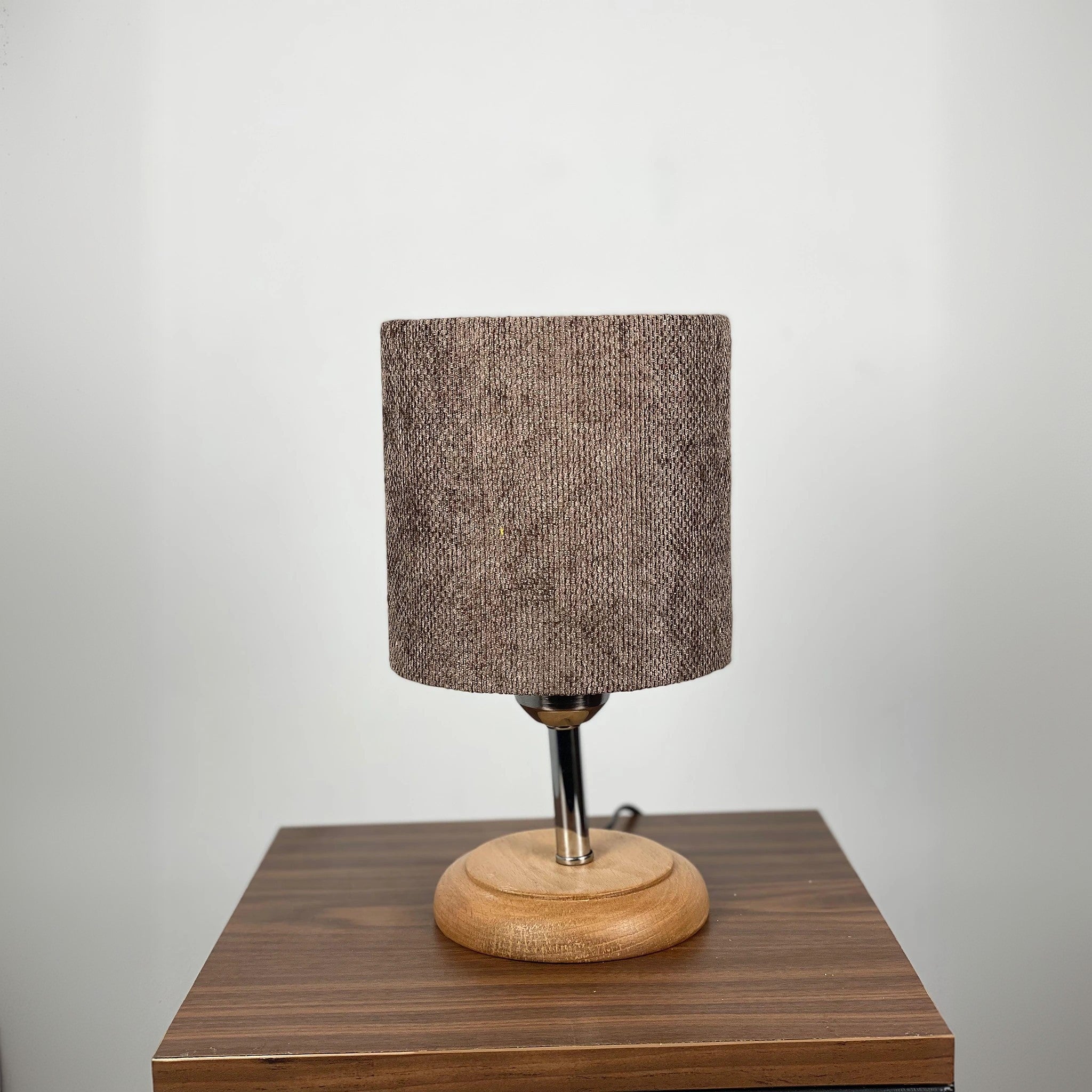 أباجورة ستيل وقماش، 15*22 سم