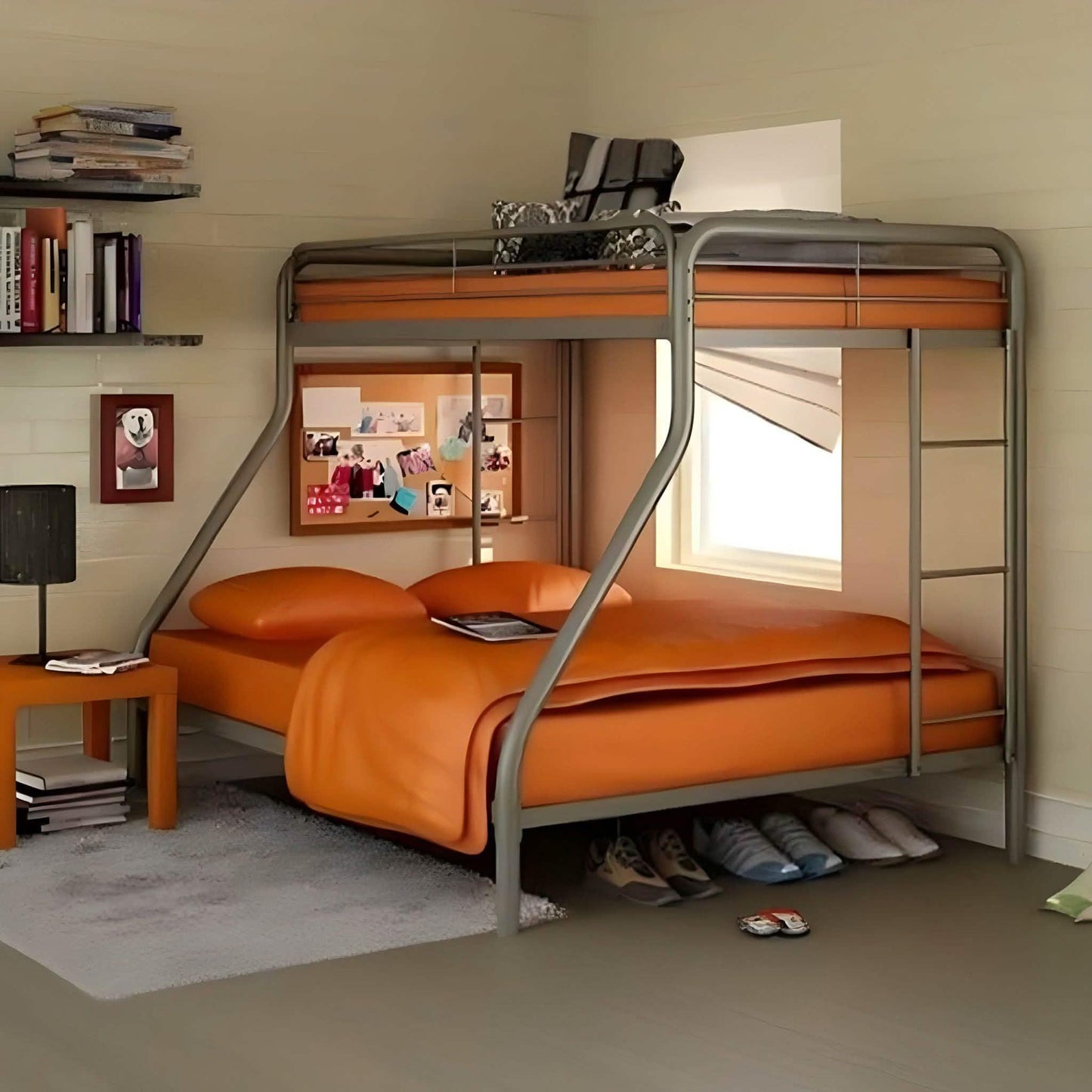 سرير دورين معدن و خشب موسكي، 200*120*180 سم