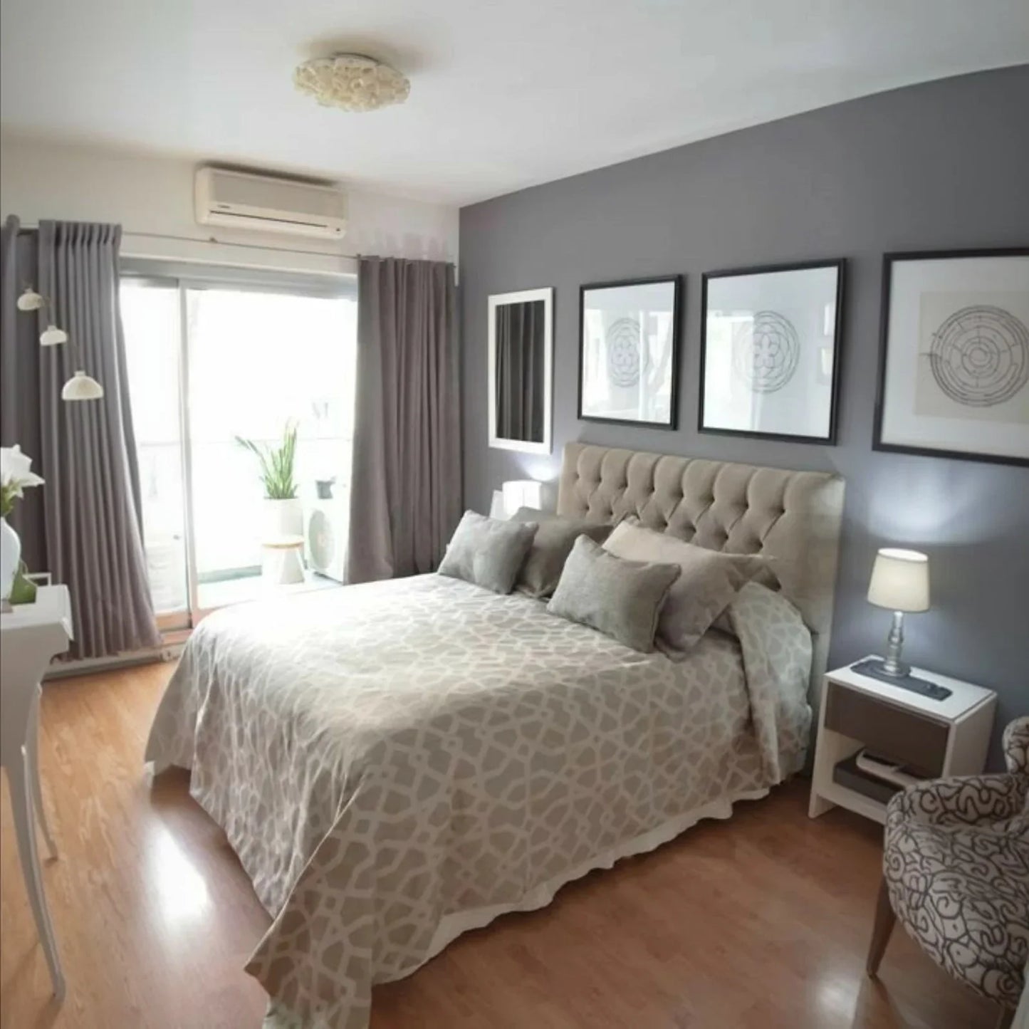 سرير كينج خشب ام دي اف و زان، 160*200*120 سم