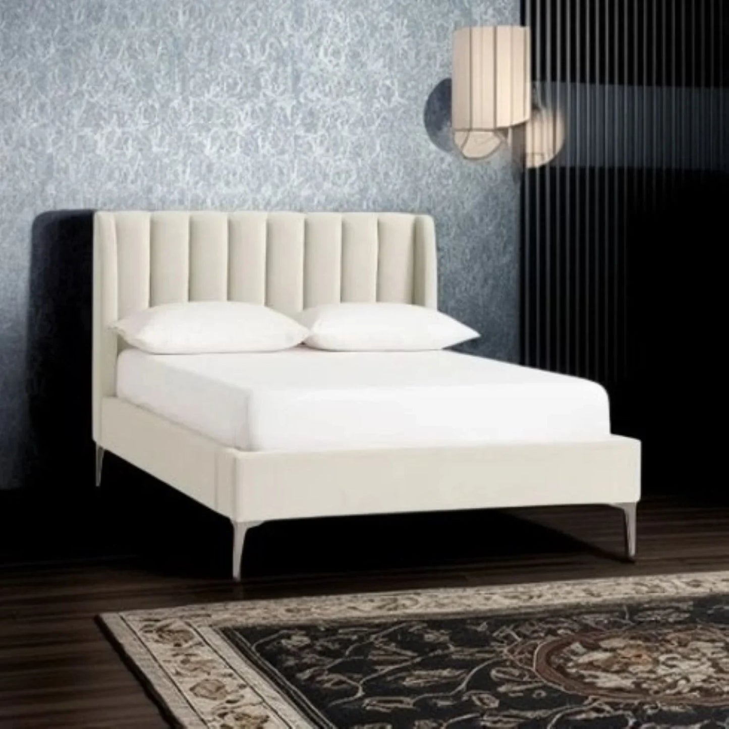 سرير كينج خشب ام دي اف و زان، 160*200*120 سم