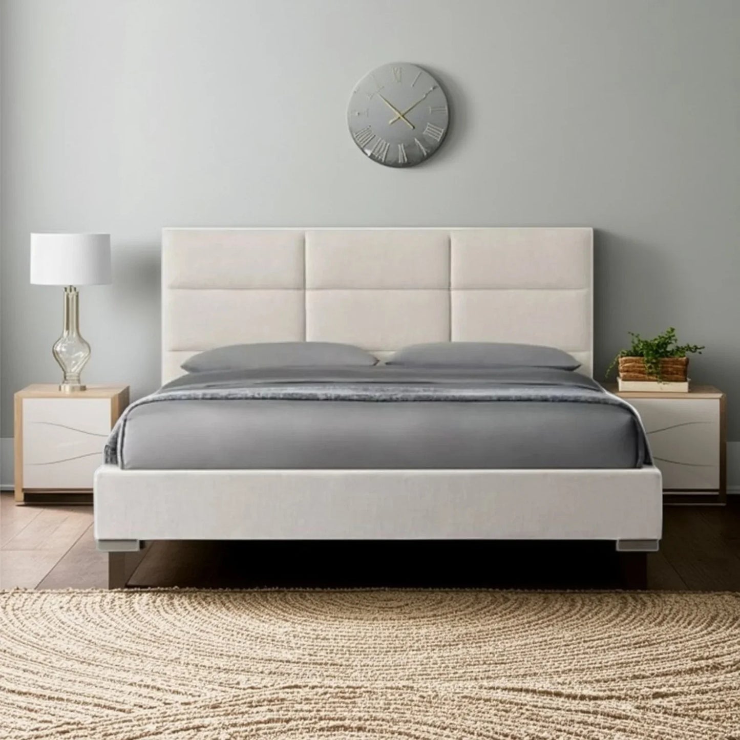 سرير سوبر كينج خشب زان أحمر، 180*200*120 سم