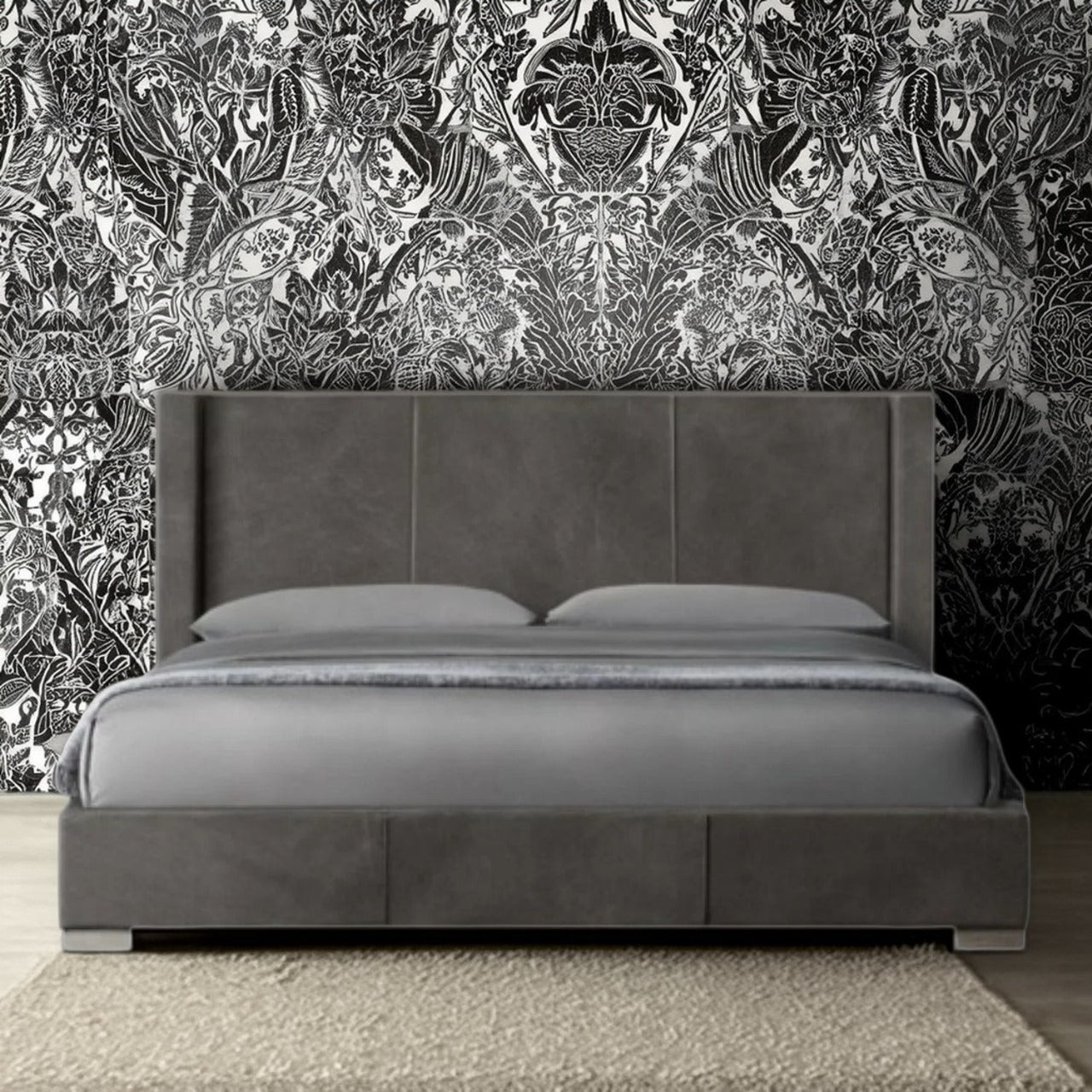 سرير سوبر كينج خشب ام دي اف و زان، 180*200*120 سم