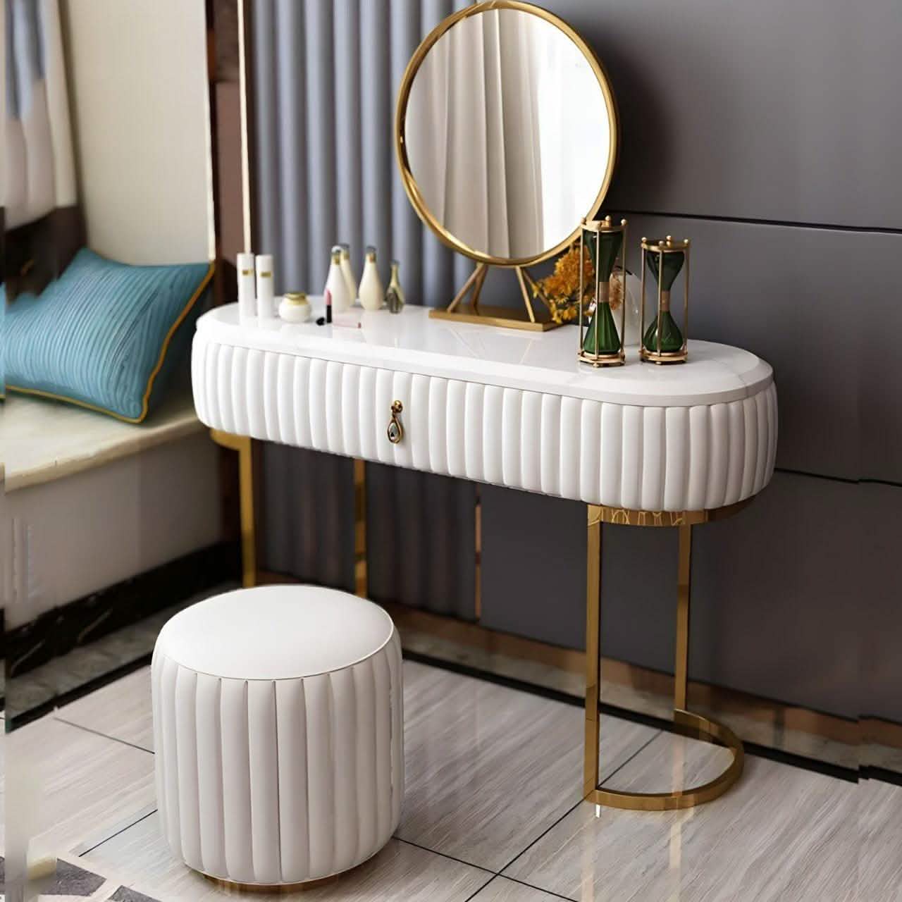 تسريحة خشب ام دي اف و ستيل، 3 قطع