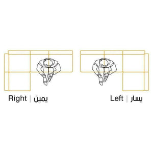 كنبة زاوية خشب زان أحمر 260*180*70 سم - KAR86 - Homix