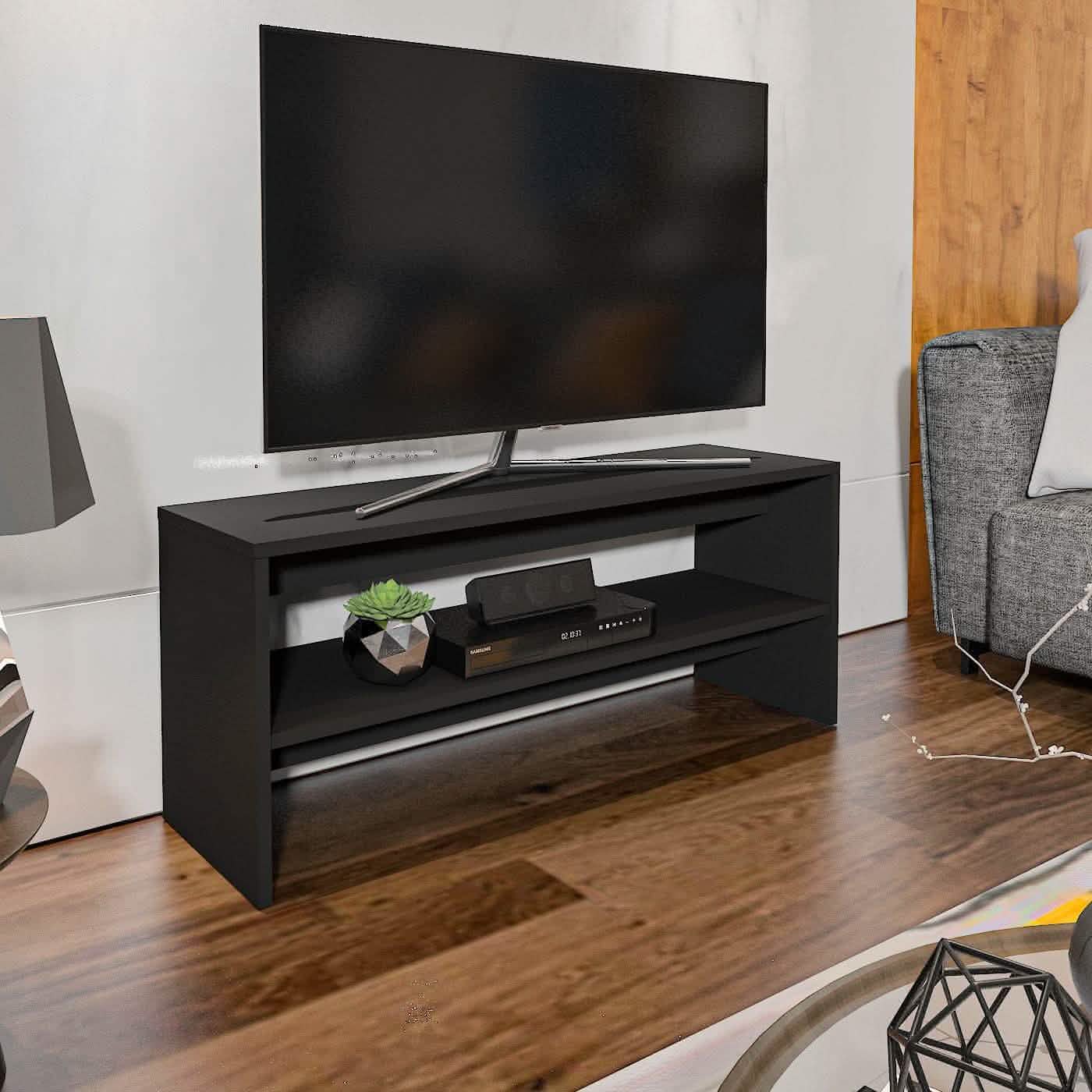 تسوق الأن من هومكس  ترابيزة تليفزيون خشبية مزودجة الأرفف - ZAT27 بأفضل سعر وأفضل جودة