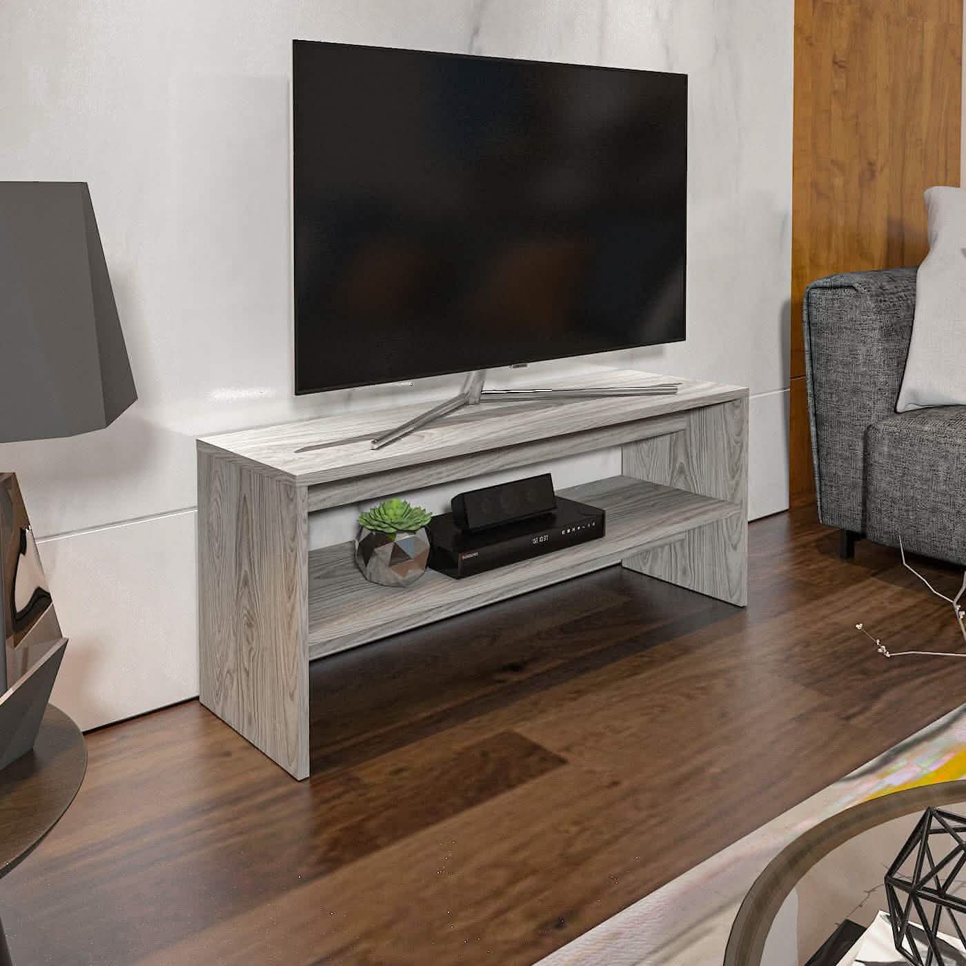 تسوق الأن من هومكس  ترابيزة تليفزيون خشبية مزودجة الأرفف - ZAT27 بأفضل سعر وأفضل جودة