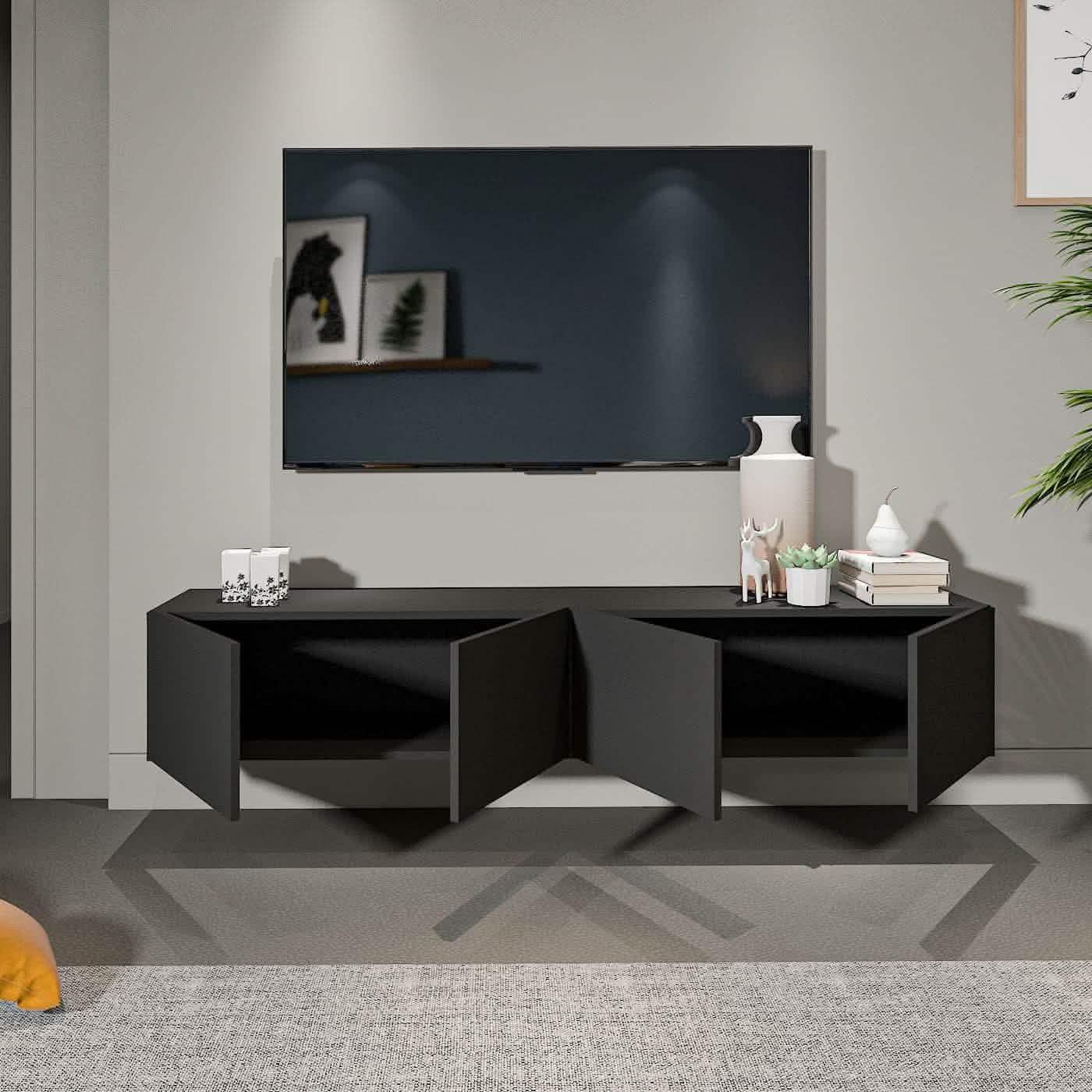 تسوق الأن من هومكس ترابيزة تليفزيون معلقة خشبي - ZAT29 بأفضل سعر وأفضل جودة