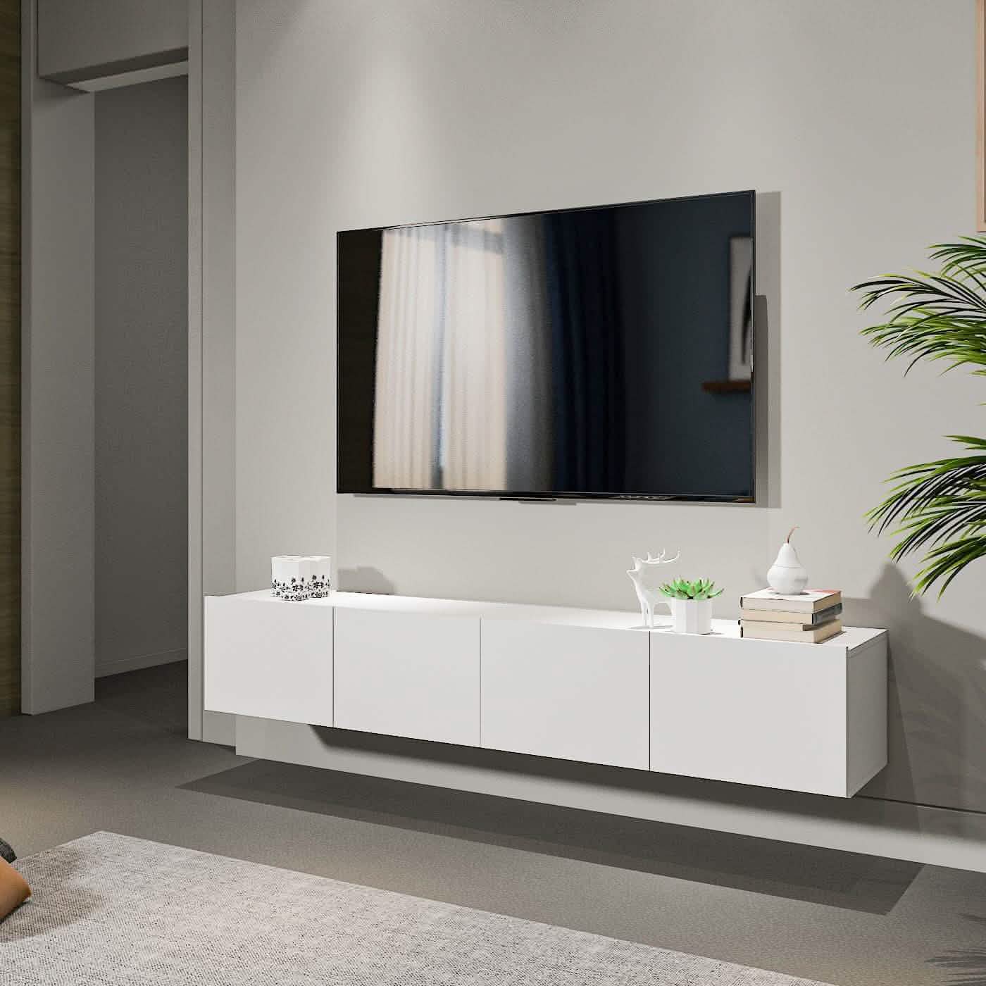 تسوق الأن من هومكس  ترابيزة تليفزيون معلقة خشبي - ZAT29 بأفضل سعر وأفضل جودة