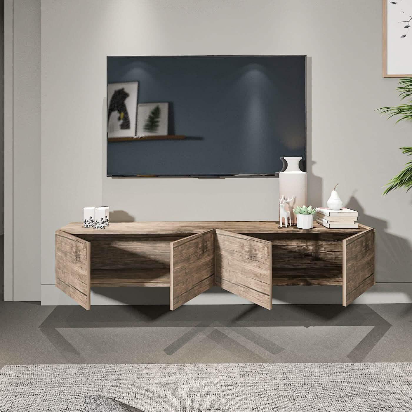 تسوق الأن من هومكس ترابيزة تليفزيون معلقة خشبي - ZAT29 بأفضل سعر وأفضل جودة