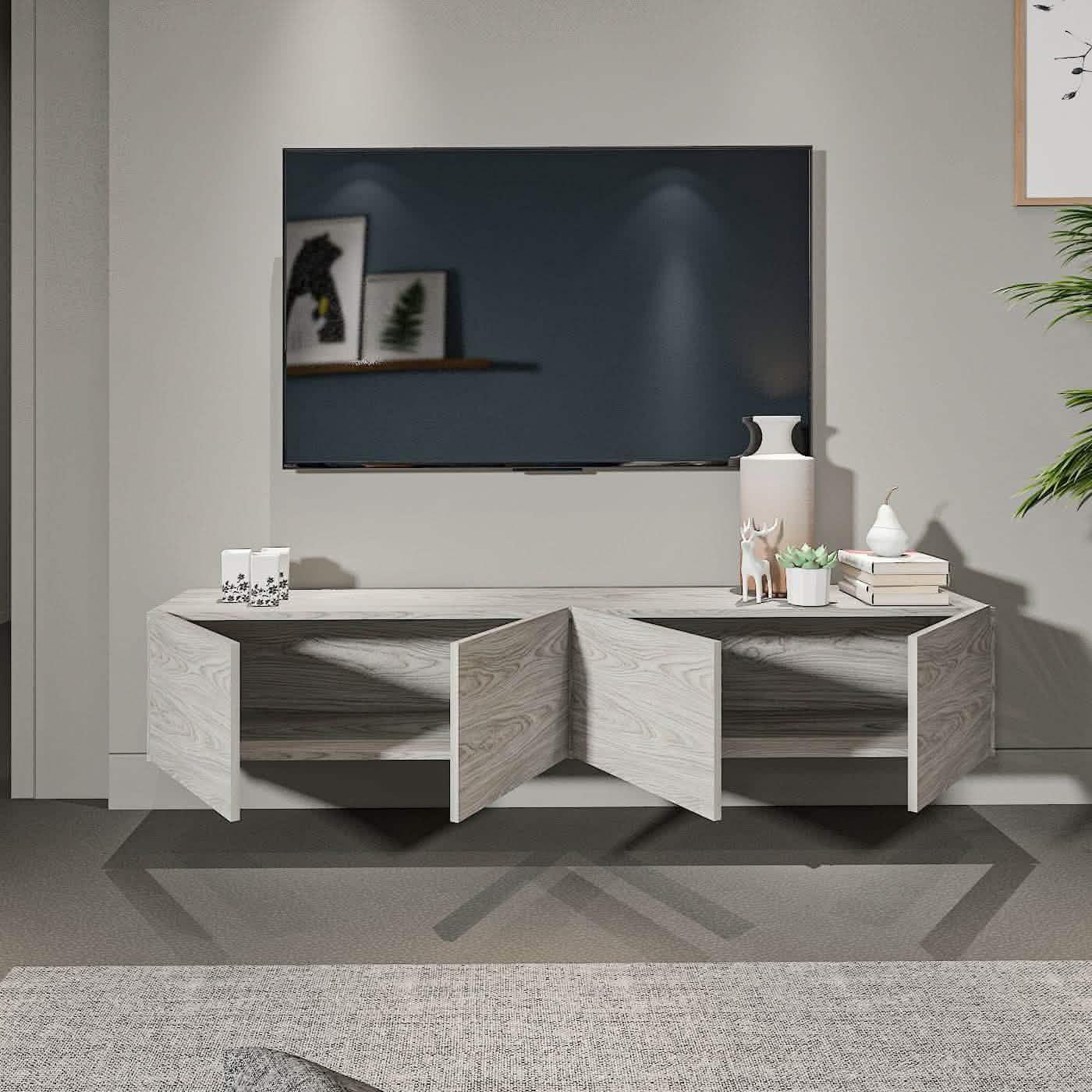 تسوق الأن من هومكس ترابيزة تليفزيون معلقة خشبي - ZAT29 بأفضل سعر وأفضل جودة