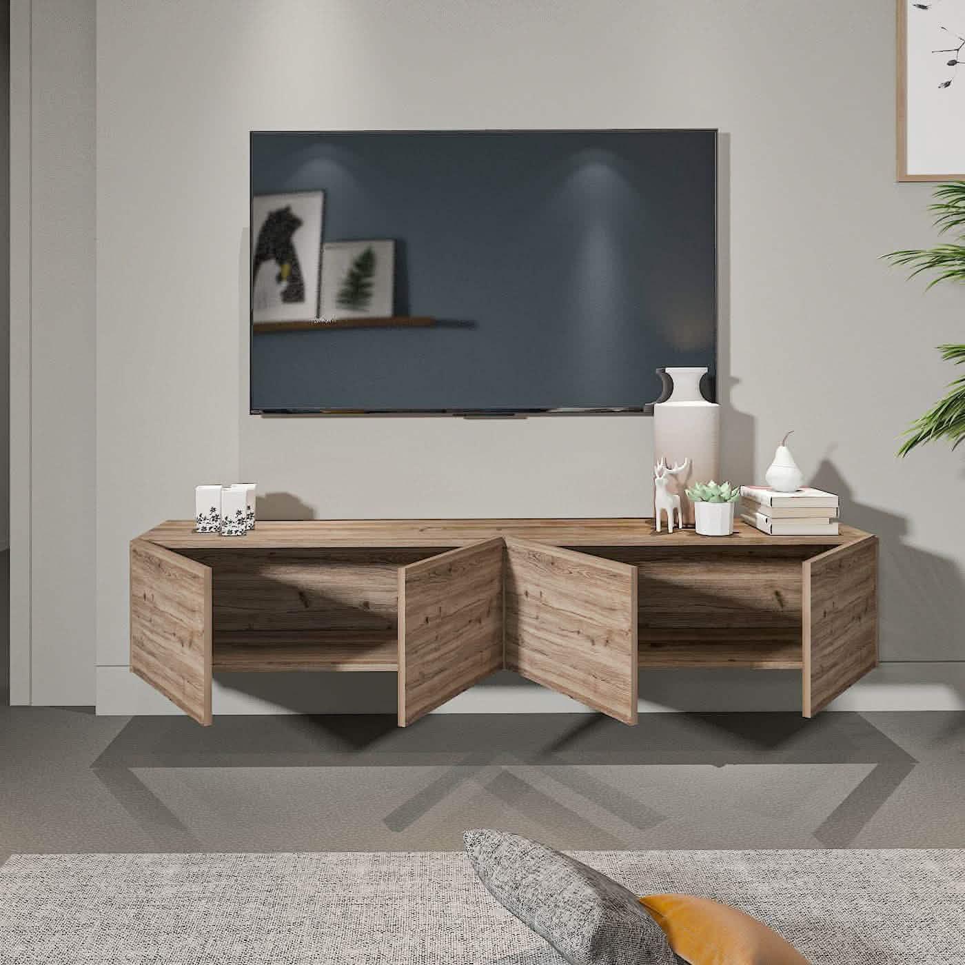 تسوق الأن من هومكس ترابيزة تليفزيون معلقة خشبي - ZAT29 بأفضل سعر وأفضل جودة