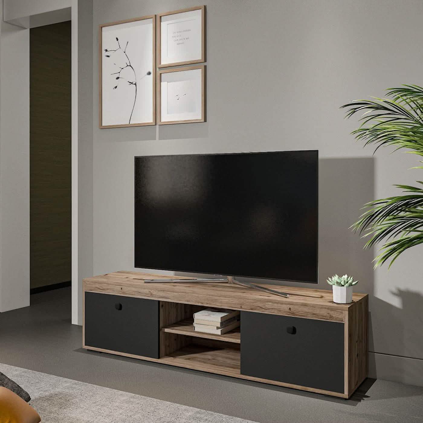 تسوق الأن من هومكس  ترابيزة تليفزيون خشبي بدرج قلاب - ZAT30 بأفضل سعر وأفضل جودة