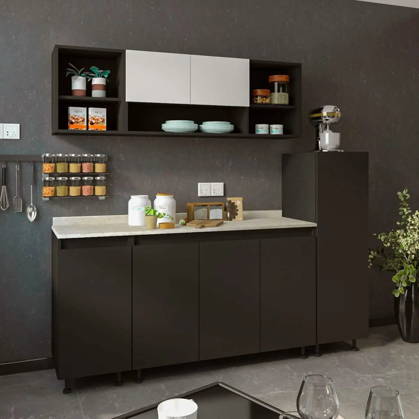 مطبخ ام دي اف، 3 قطع