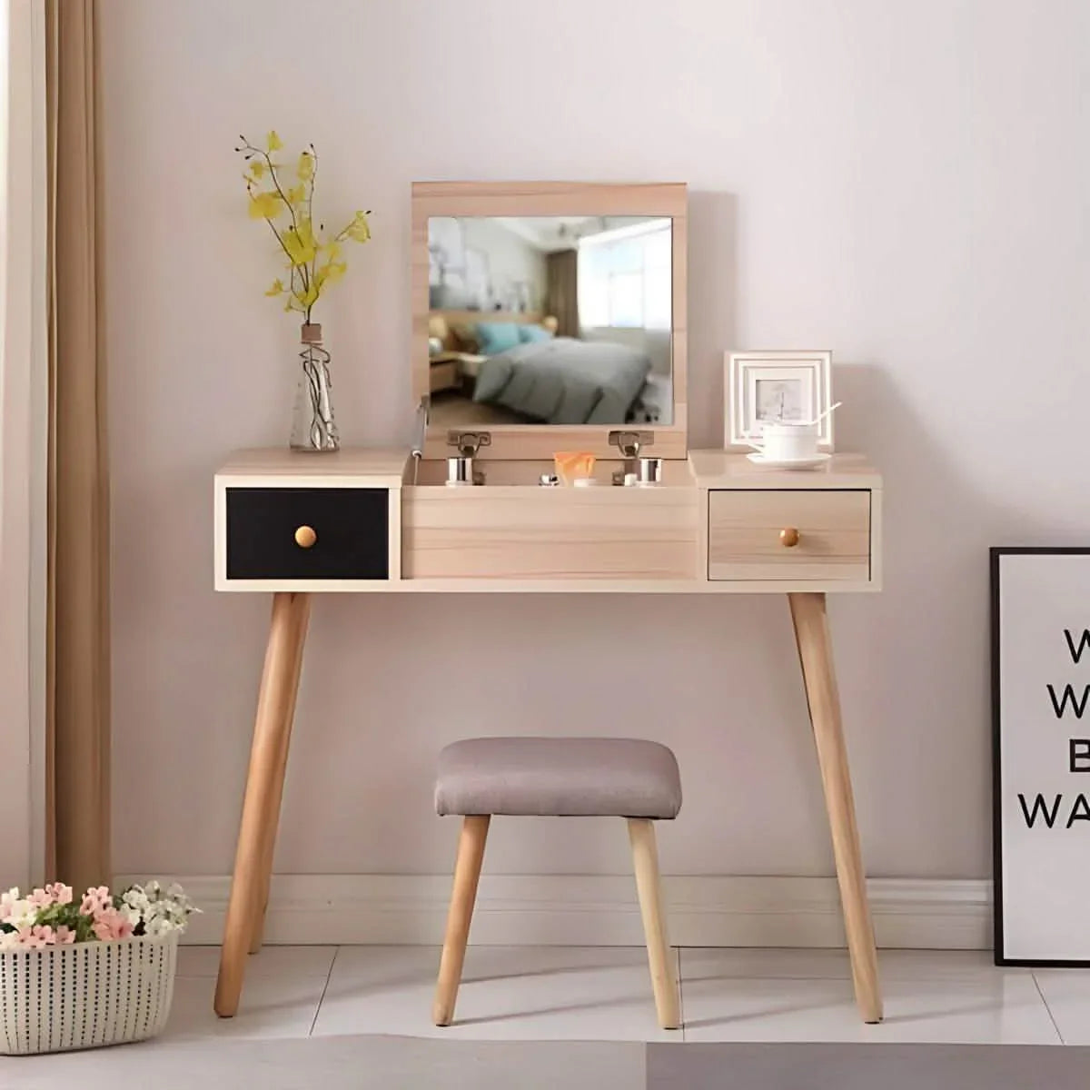 تسريحة خشب ام دي اف، 90*45*130 سم