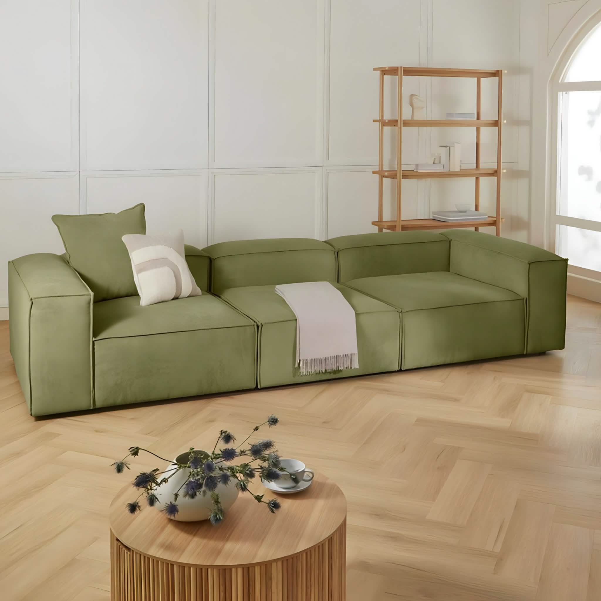 كنبة خشب طبيعي، 220*85*70 سم