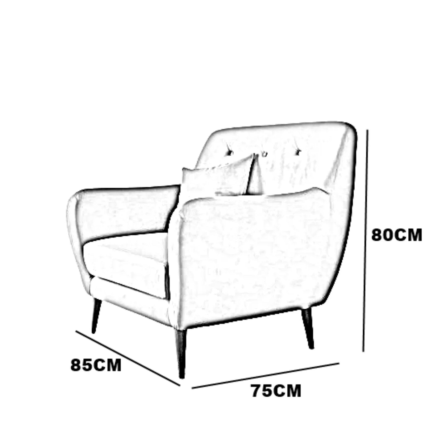 كرسي خشب زان، 85*75*80 سم