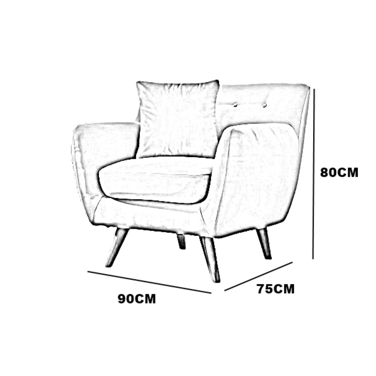 كرسي خشب زان، 90*75*80 سم