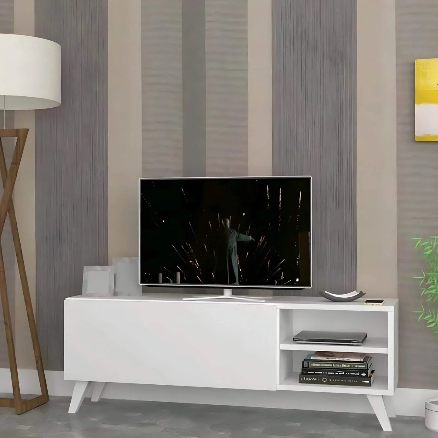 ترابيزة تليفزيون ام دي اف، 120*30*45 سم