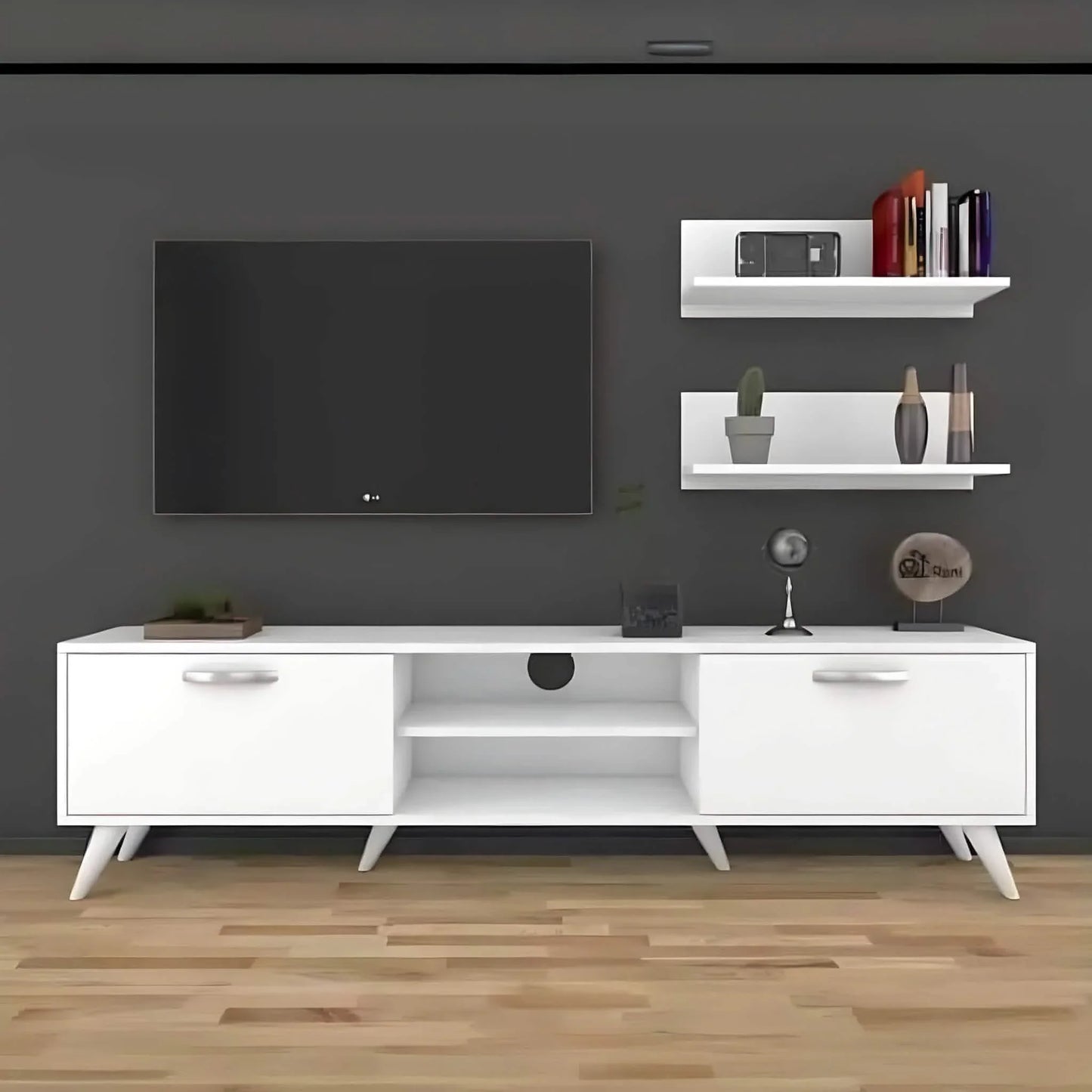 ترابيزة تليفزيون ام دي اف، 160*30*50 سم