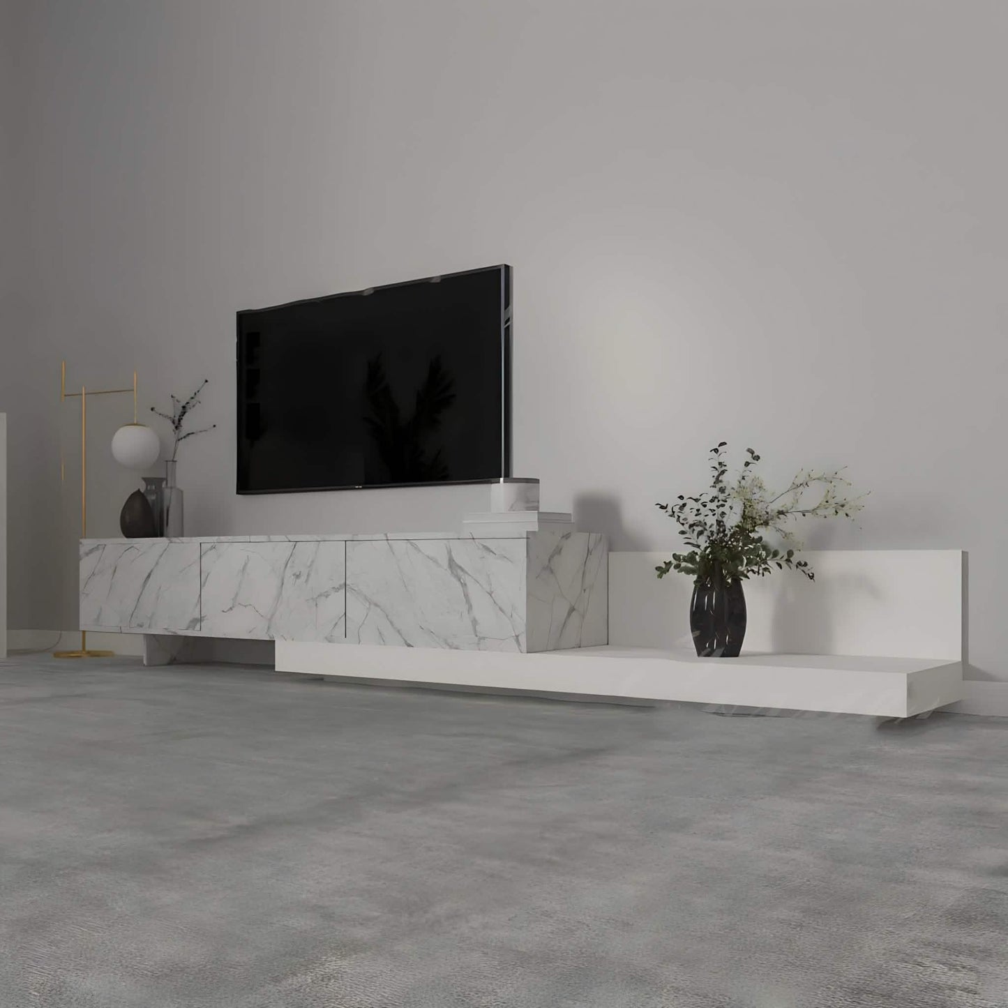 ترابيزة تليفزيون ام دي اف، 220*30*40 سم