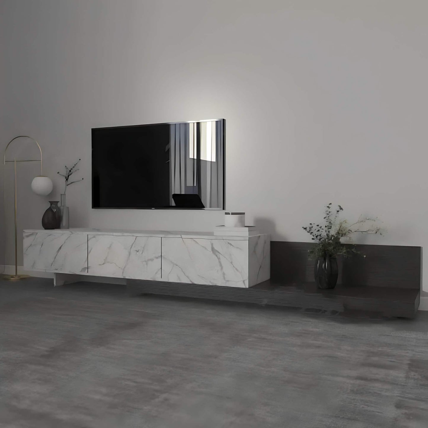 ترابيزة تليفزيون ام دي اف، 220*30*40 سم