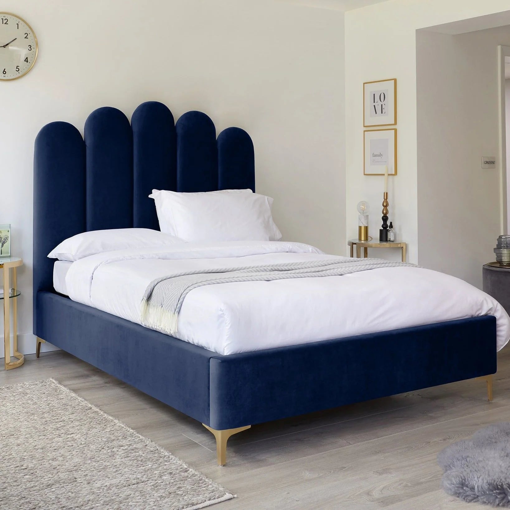 سرير كينج خشب ام دي اف و زان، 160*200*120 سم