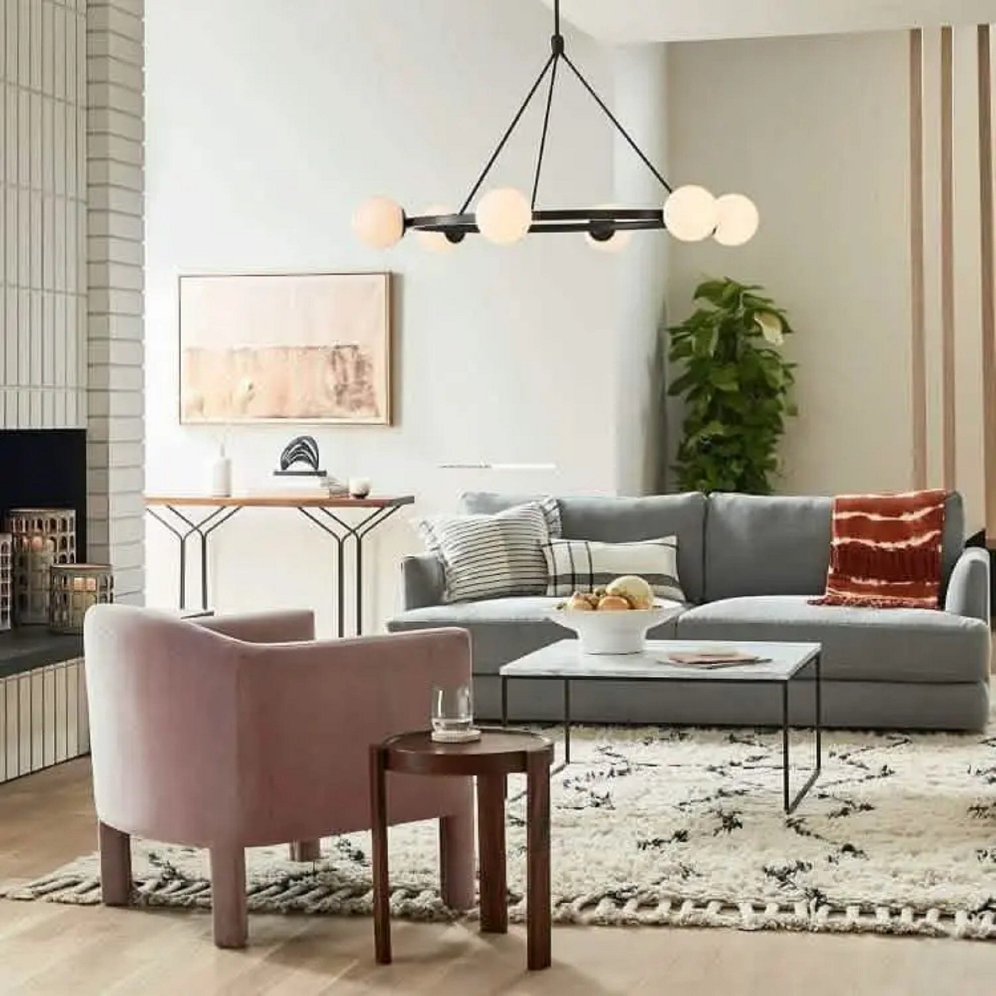 نجفة معدن و زجاج، 80*100 سم