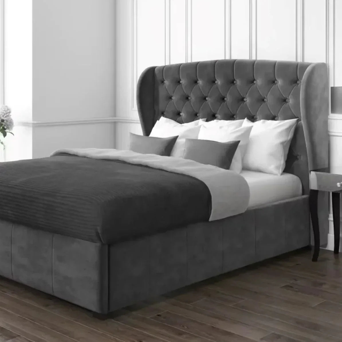 سرير كينج خشب ام دي اف وزان، 160*200*120 سم