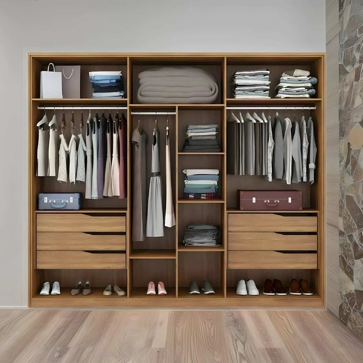 MDF dressing, 240x40x240 cm