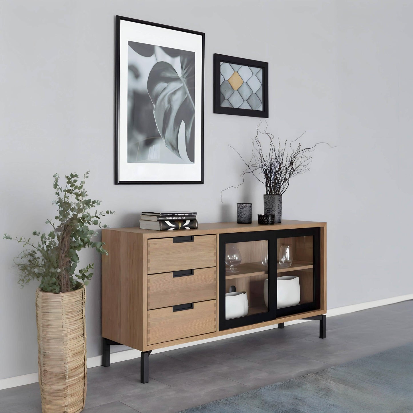 بوفيه ام دي اف 160*40*80 سم - BAL111 El Batal Furniture