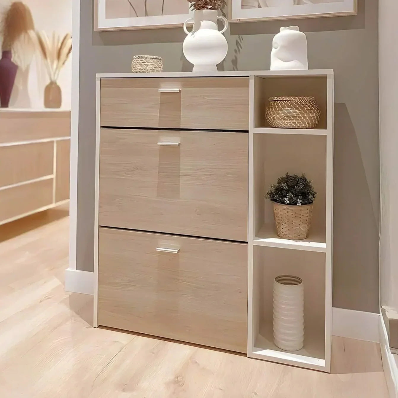 وحدة تخزين، خشب ام دي اف، 100*35*80 سم