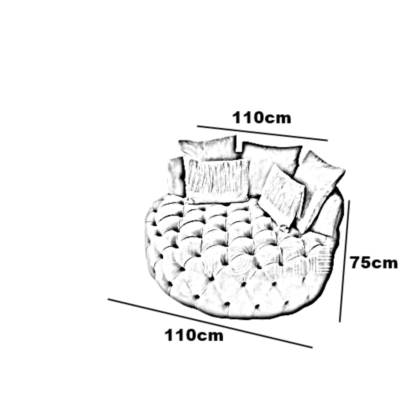 كرسي خشب طبيعي، 110*110*70 سم