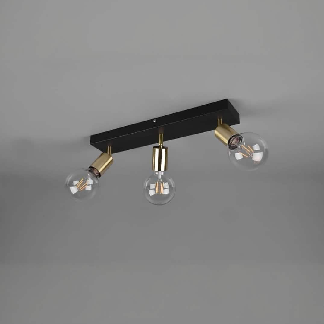 نجفة معدن، 10*25 سم - أسود*ذهبي