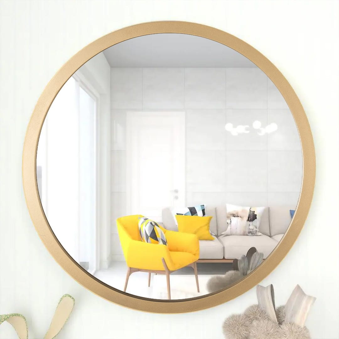 مرايا حائط بإطار ذهبي، 60 سم