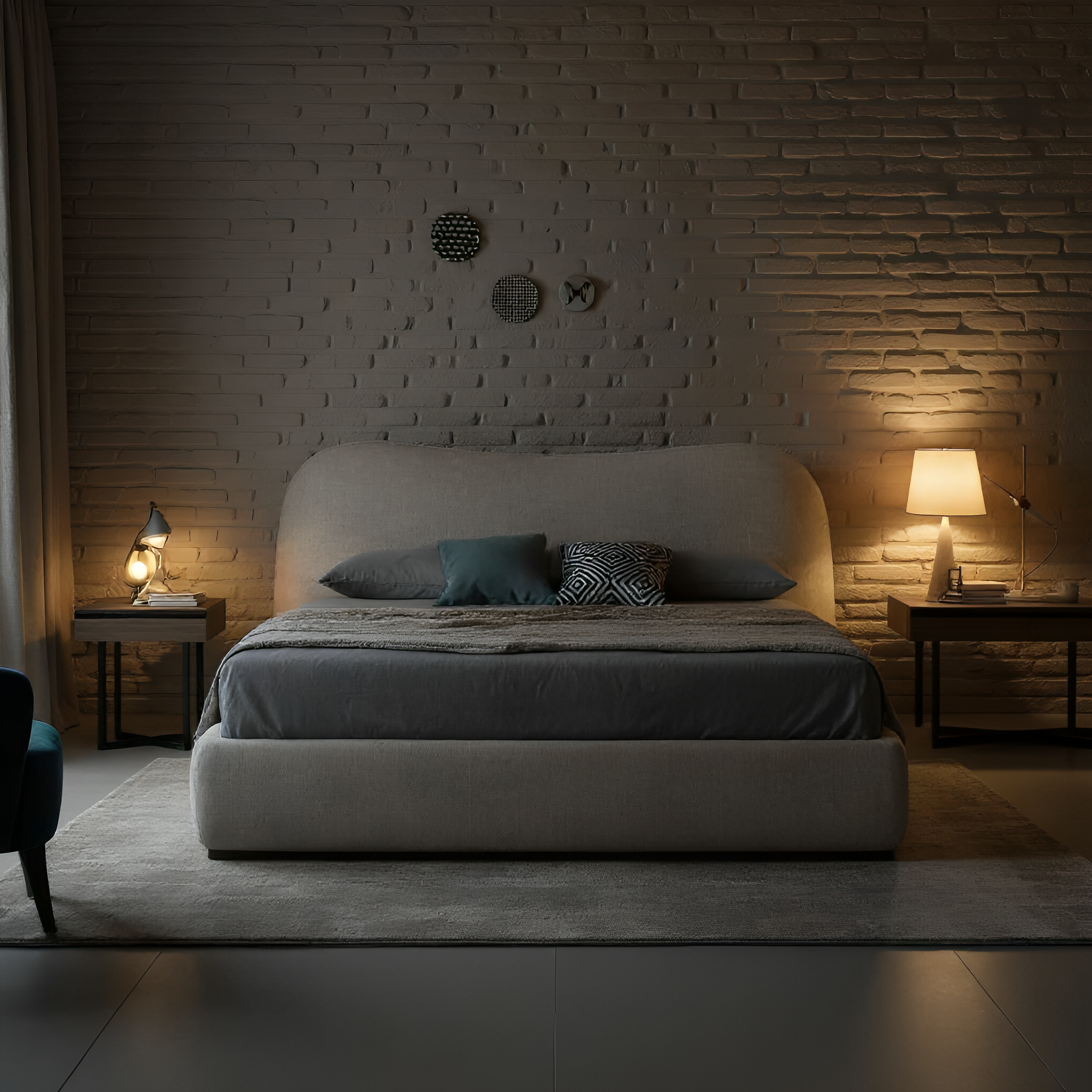 سرير كينج خشب موسكي، 160*195*120 سم