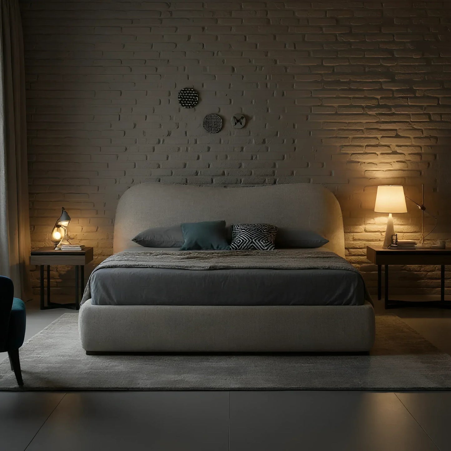 سرير كينج خشب موسكي، 160*195*120 سم