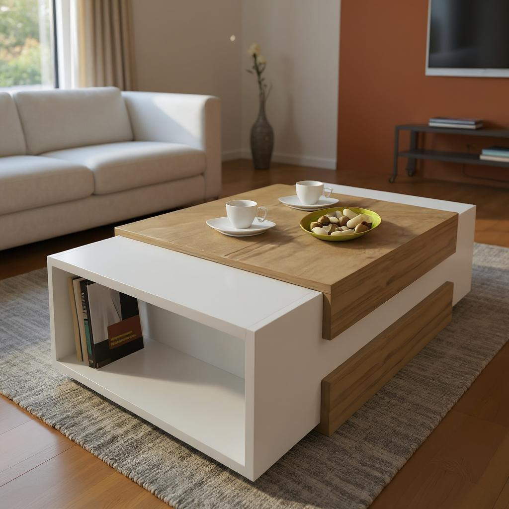 ترابيزة قهوة ام دي اف، 90*55*40 سم