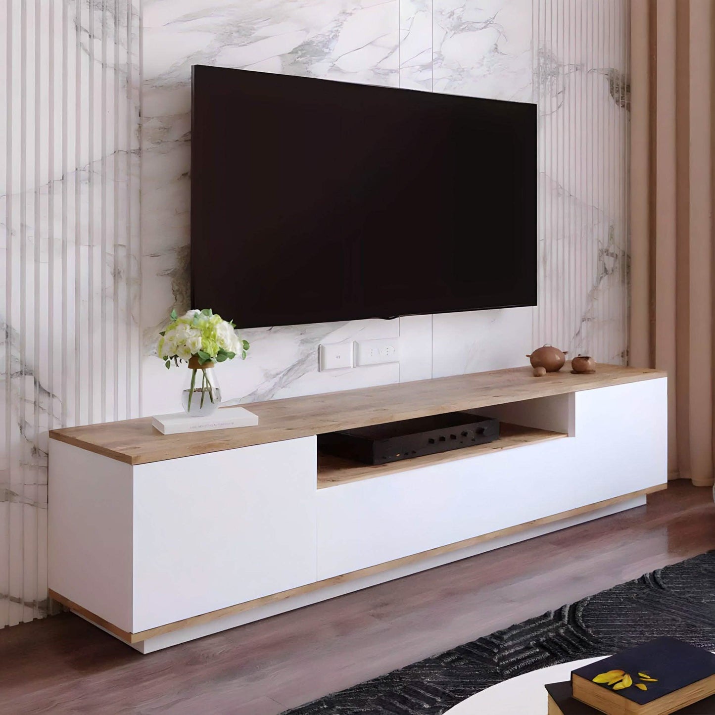 ترابيزة تليفزيون ام دي اف 180*30*36 سم - BAL137 El Batal Furniture