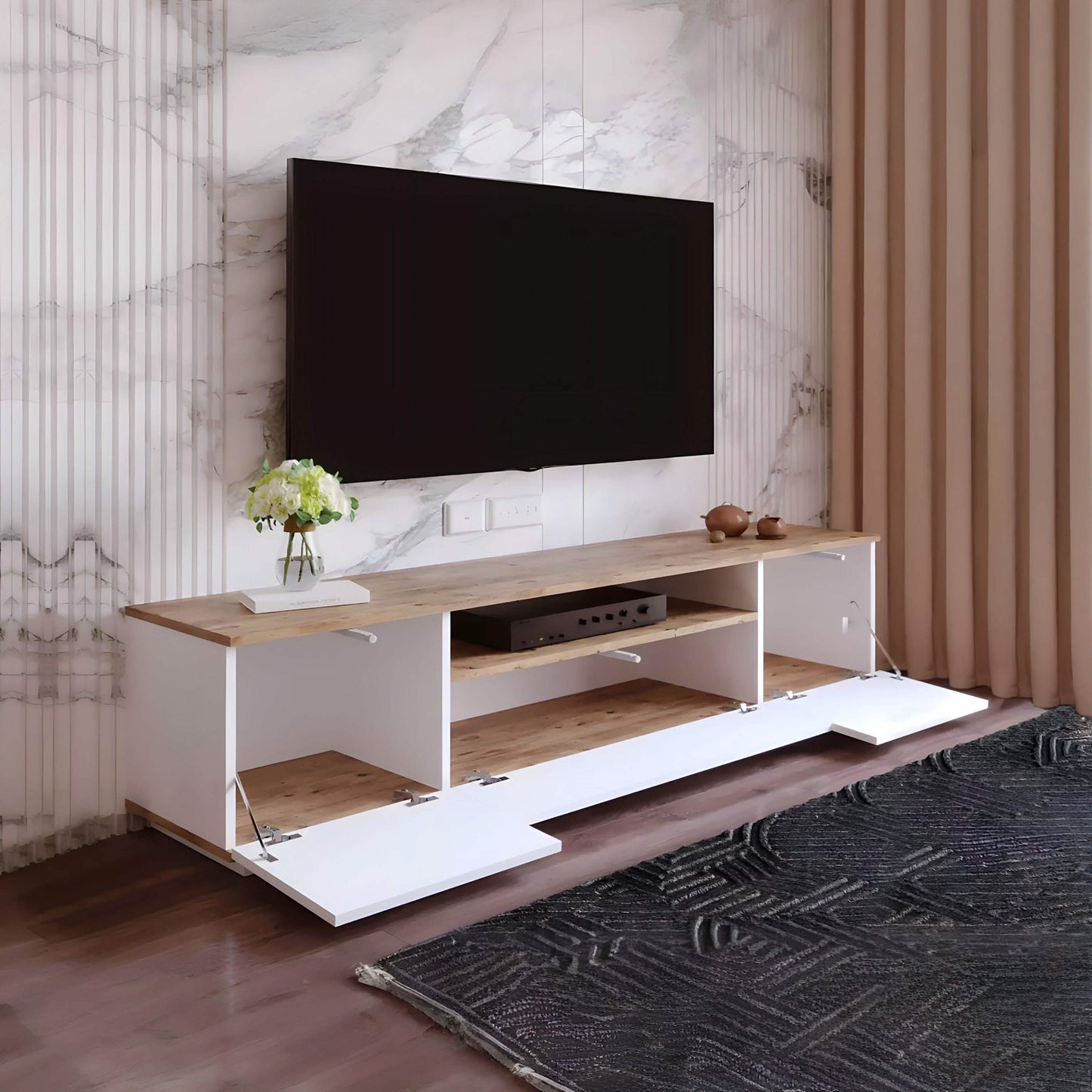 ترابيزة تليفزيون ام دي اف 180*30*36 سم - BAL137 El Batal Furniture