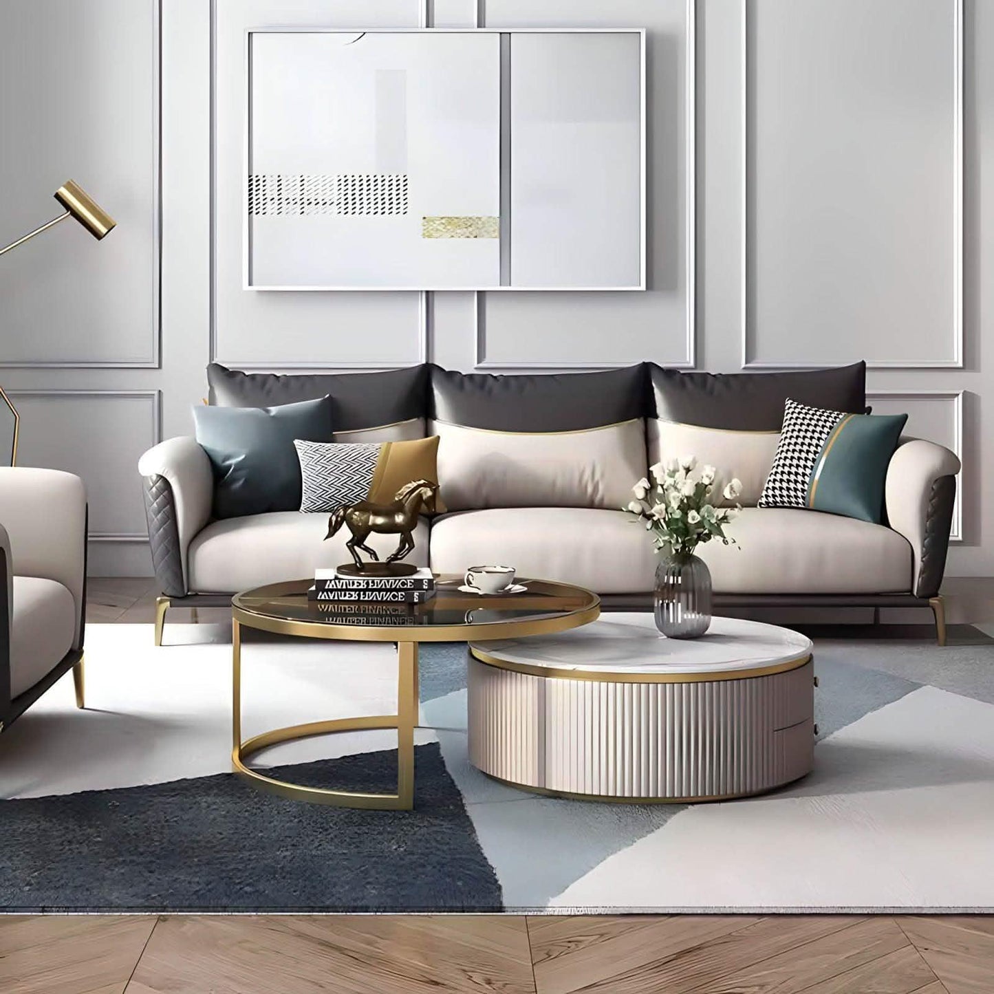 طقم ترابيزات قهوة ستيل ،قطعتين